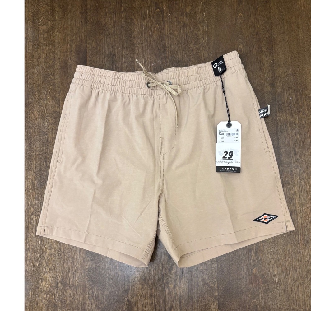 Billabong Every Other Day Layback Shorts Khaki Tan ABYJV00136 Mens Small NWT